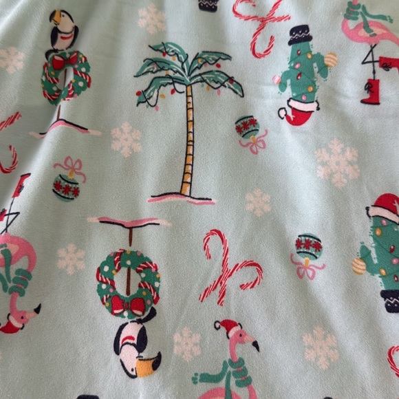 NWOT Holiday Penguin Palmtree, Pink flamingo Pajama Pants from Pajamarama - Picture 3 of 4